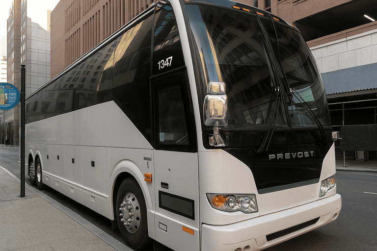 a Lawrence Coach Bus Service coach bus