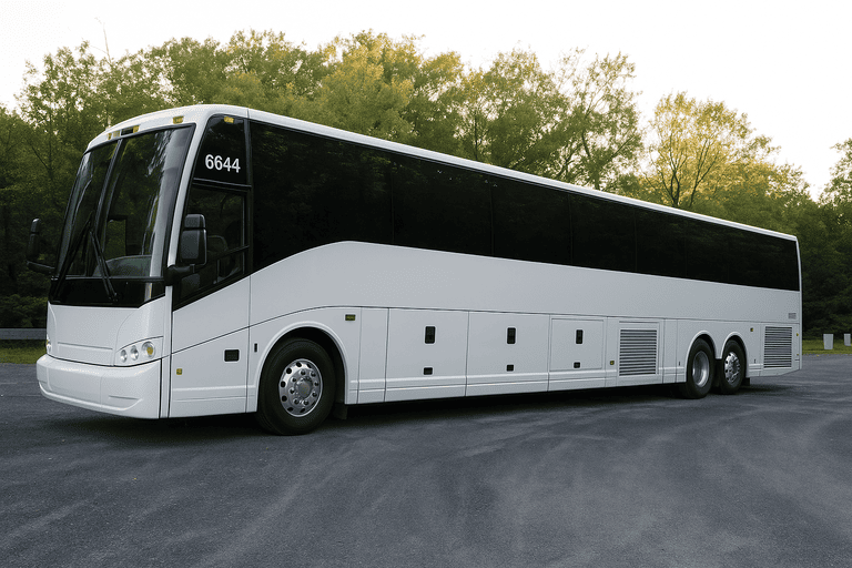 exterior of Lawrence Coach Bus Service coach bus
