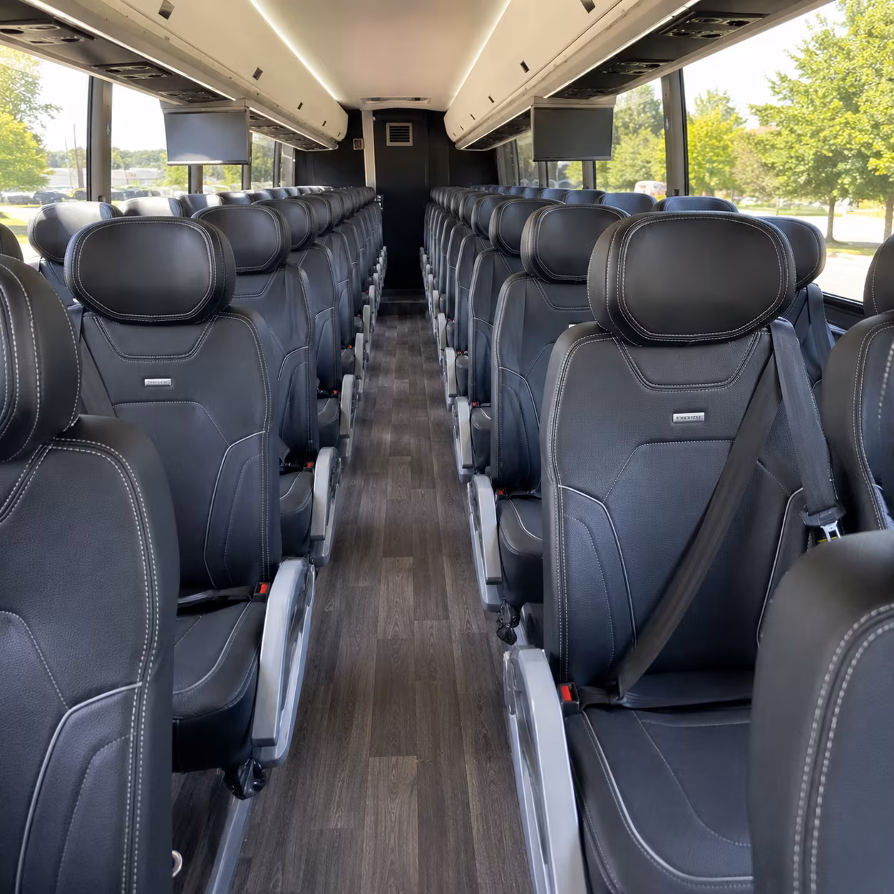 charter buses for lawrence weddings at outdoor and riverside venues