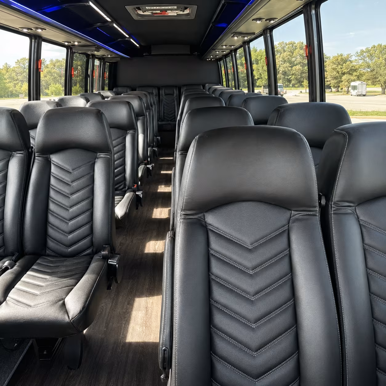 lawrence 25 passenger minibus inside