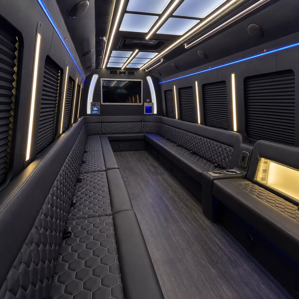 lawrence party bus inside